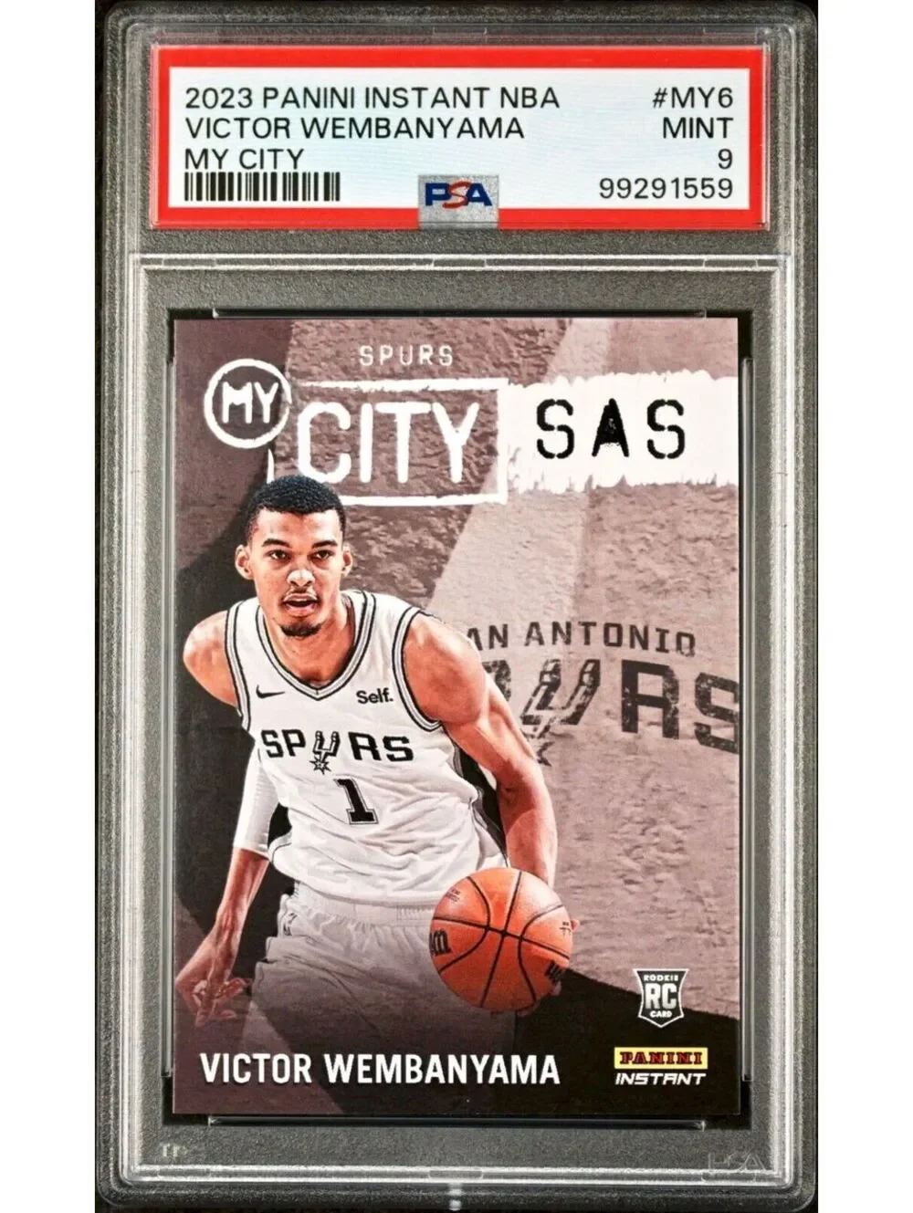 Victor Wembanyama 2023 Panini MyCity Rookie NBA #MY-6 Card PSA 9 Mint
